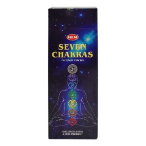 Hem 7 Chakra Incense Sticks Agarbatti Masala Quality Incense Hand Rolled in India for Healing Meditation Yoga Relaxation Prayer Peace (6)