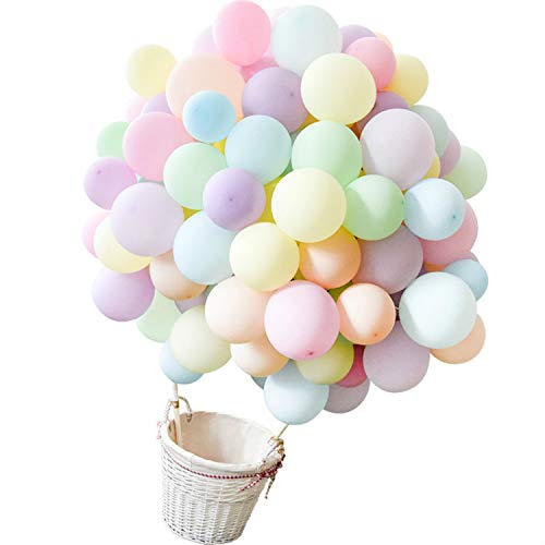 5 Inch Mini Pastel Balloons 200pieces Assorted Macaron Rainbow Party Balloons for Wedding Birthday Baby Shower aibushishou