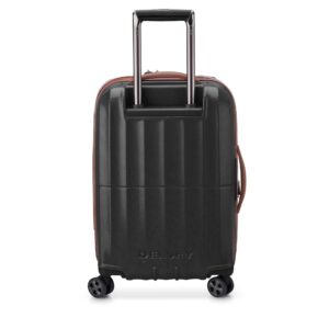 DELSEY Paris St. Tropez Hardside Expandable Luggage with Spinner Wheels, Black, Checked-Medium 24 Inch