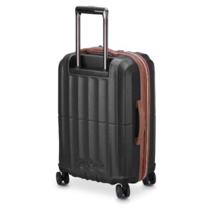 DELSEY Paris St. Tropez Hardside Expandable Luggage with Spinner Wheels, Black, Checked-Medium 24 Inch