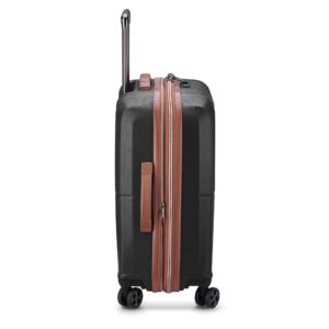 DELSEY Paris St. Tropez Hardside Expandable Luggage with Spinner Wheels, Black, Checked-Medium 24 Inch