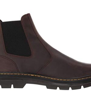 Dr. Martens Unisex Embury Chelsea Boot, Dark Brown Crazy Horse, 7 Women/6 Men