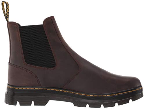 Dr. Martens Unisex Embury Chelsea Boot, Dark Brown Crazy Horse, 7 Women/6 Men