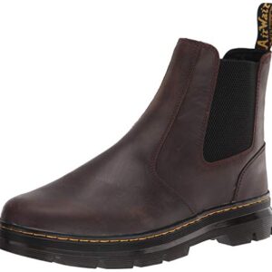 Dr. Martens Unisex Embury Chelsea Boot, Dark Brown Crazy Horse, 10 Women/9 Men