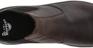 Dr. Martens Unisex Embury Chelsea Boot, Dark Brown Crazy Horse, 10 Women/9 Men