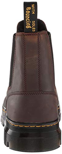 Dr. Martens Unisex Embury Chelsea Boot, Dark Brown Crazy Horse, 10 Women/9 Men