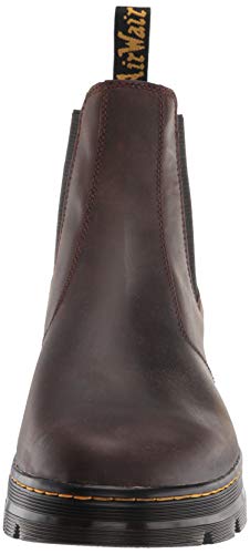 Dr. Martens Unisex Embury Chelsea Boot, Dark Brown Crazy Horse, 10 Women/9 Men