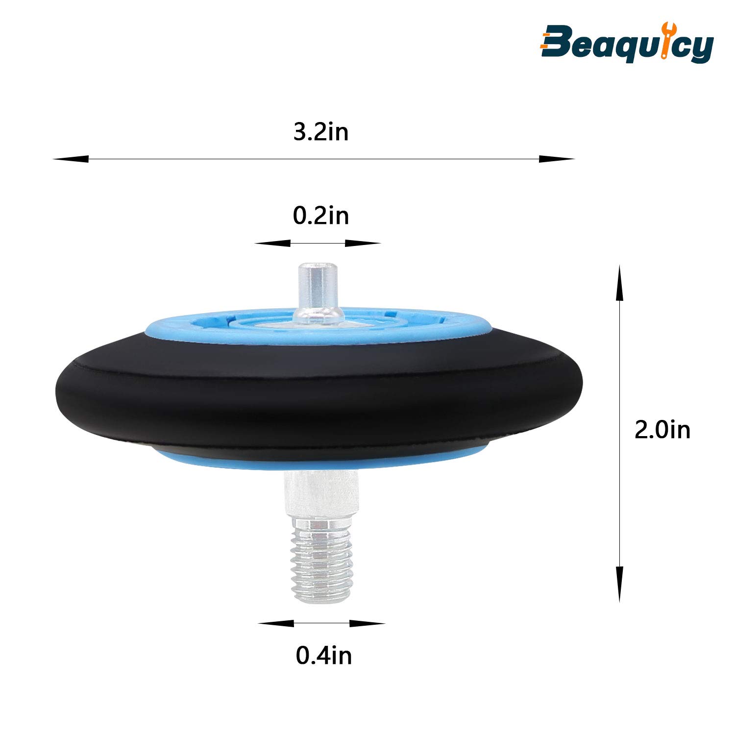 (𝟮𝟬𝟮𝟰 𝙐𝙥𝙜𝙧𝙖𝙙𝙚𝙙) DC97-16782A Dryer Drum Roller with Update Bearings by Beaquicy - DC97-16782E Replacement for Samsung Dryer-Replaces DC97-07523A PS4221885 AP5325135 - Pack of 4