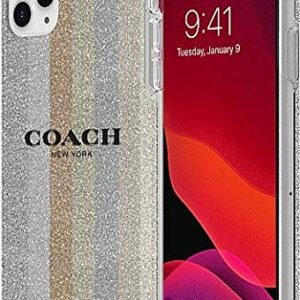 Coach Protective Case for iPhone 11- Glitter Americana Neutral Silver Glitter/Multi