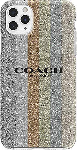 Coach Protective Case for iPhone 11- Glitter Americana Neutral Silver Glitter/Multi