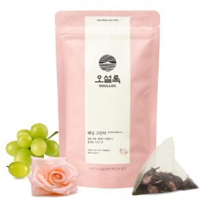 osulloc wedding green tea (floral & sweet muscat scent) | korean premium blended tea bag | sweet fruit tea | 20 count tea bags, 1.06oz