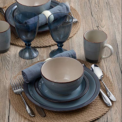 Pfaltzgraff Sadie 16-Piece Dinnerware Set, Blue