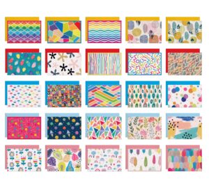 dessie 50 different blank cards with envelopes - 4x6 inch blank greeting cards w/colored envelopes & gold seals. colorful designs - no repetition. all occasion note cards with envelopes set