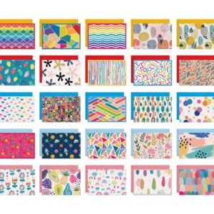 Dessie 50 Different Blank Cards With Envelopes - 4x6 Inch Blank Greeting Cards w/Colored Envelopes & Gold Seals. Colorful Designs - No Repetition. All Occasion Note Cards with Envelopes Set