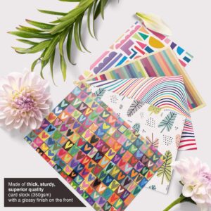 Dessie 50 Different Blank Cards With Envelopes - 4x6 Inch Blank Greeting Cards w/Colored Envelopes & Gold Seals. Colorful Designs - No Repetition. All Occasion Note Cards with Envelopes Set