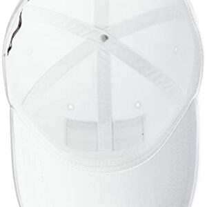 Tommy Hilfiger Men's Cotton Tony Adjustable Baseball Cap (Pack of 1), Classic White, One Size