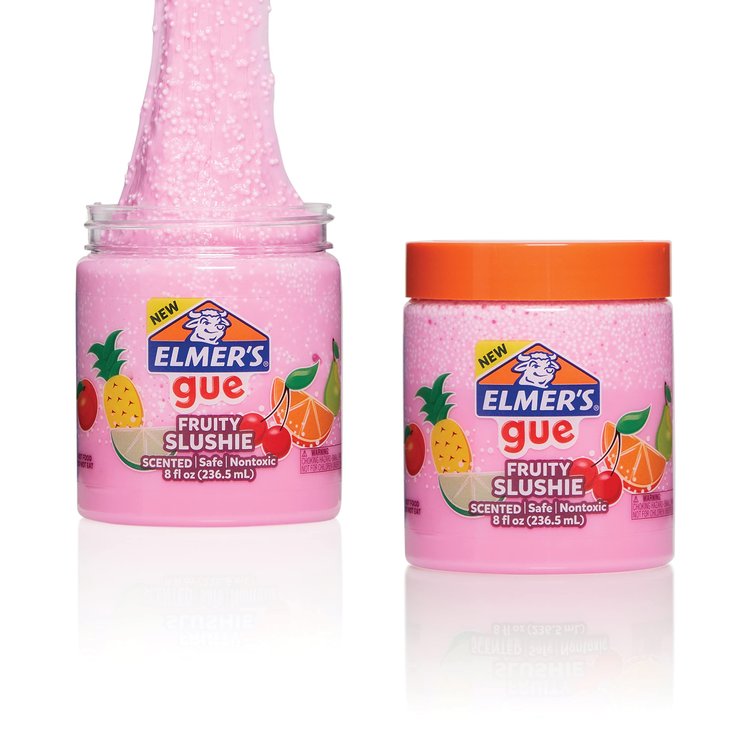 Elmer's Gue Pre Made Slime, Fruity Slushie Crunchy Slime, Scented, 2 Count