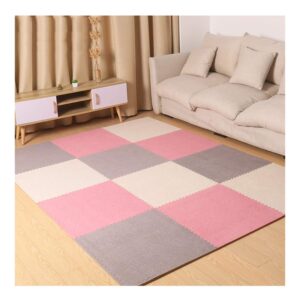 algfree interlocking floor tiles foam puzzle mat，1cm thick baby toddler crawling mat play room soft playmats easy travel, free combination (color : b, size : 30x30x1cm-9pcs)