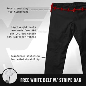 Elite Sports Ultra-Light Women's BJJ GI - IBJJF Jiu-Jitsu GI for Girls and women (See Special Sizing Guide) (Black, 3)