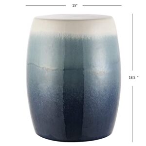 Safavieh ACS4585A Norel Ceramic Decorative Garden Stool, Blue