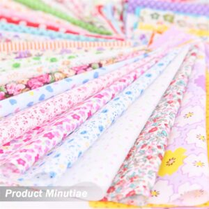 100 PCS Cotton Craft Fabric Bundle Squares Patchwork Lint Different Designs 4 X 4 inches (10cm x 10cm) for DIY Sewing Quilting Scrapbooking Pieces 4×4in Assorted Printed