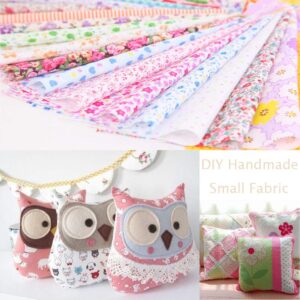 100 PCS Cotton Craft Fabric Bundle Squares Patchwork Lint Different Designs 4 X 4 inches (10cm x 10cm) for DIY Sewing Quilting Scrapbooking Pieces 4×4in Assorted Printed