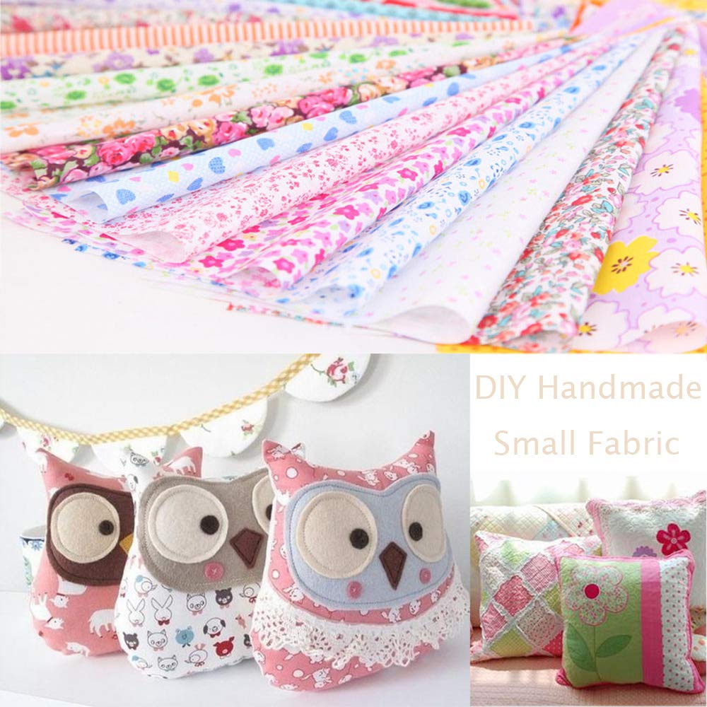 100 PCS Cotton Craft Fabric Bundle Squares Patchwork Lint Different Designs 4 X 4 inches (10cm x 10cm) for DIY Sewing Quilting Scrapbooking Pieces 4×4in Assorted Printed