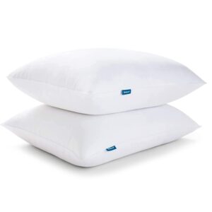 bedsure pillows standard size set of 2 - standard size bed pillows 2 pack premium down alternative hotel pillows set of 2- soft and supportive dorm pillows for side and back sleeper