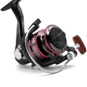 Fishing Reel, Spinning Reel, Ultralight 5.2:1 Gear Ratio, 12 Ball Bearings, 39.5LB Carbon Fiber Drag, Reversible Handle for Left and Right Retrieve, Perfect for Freshwater and Saltwater (H2000)