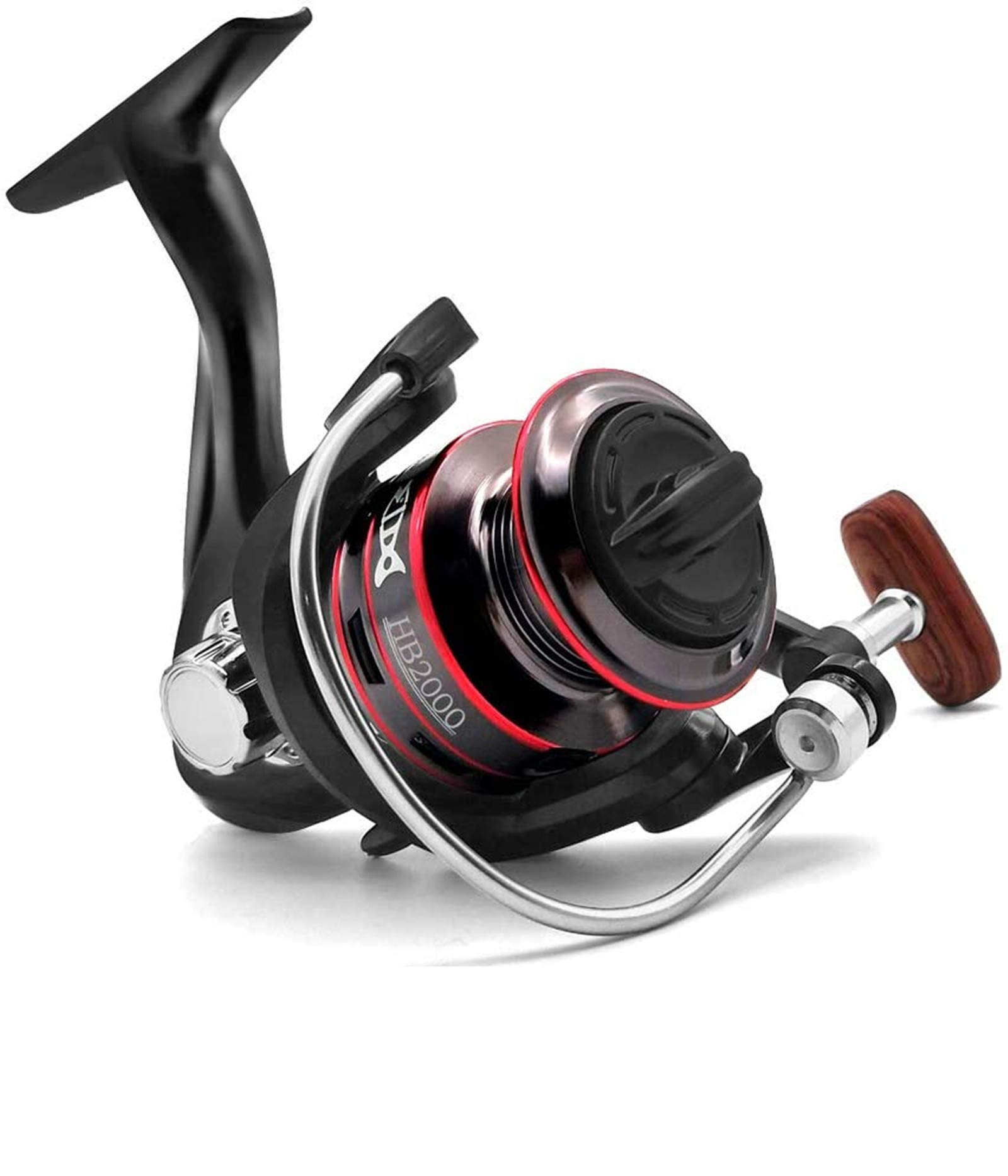 Fishing Reel, Spinning Reel, Ultralight 5.2:1 Gear Ratio, 12 Ball Bearings, 39.5LB Carbon Fiber Drag, Reversible Handle for Left and Right Retrieve, Perfect for Freshwater and Saltwater (H2000)