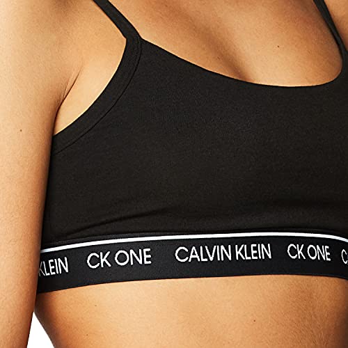 Calvin Klein Women's Ck One Cotton Unlined Bralette, Black, S