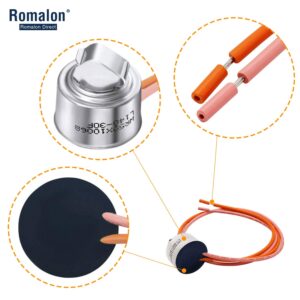 WR51X10055 Refrigerator Defrost Heater Kit WR55X10025 Temperature Sensor WR50X10068 High Limit Thermostat Fit for GE by Romalon