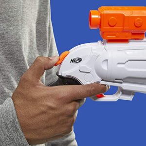 Nerf Fortnite SR Blaster - 4-Dart Hammer Action - includes Removable Scope and 8 Official Elite Darts - for Youth, Teens, Adults