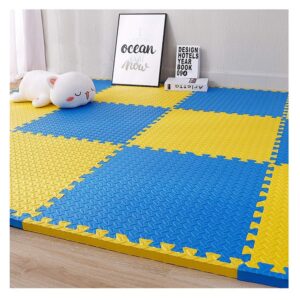 algfree protective flooring mats interlocking foam puzzle tiles fitness exercise training pilates home workout yoga gym kids, 7 colors, free combination (color : d, size : 60x60x2.5cm-16pcs)