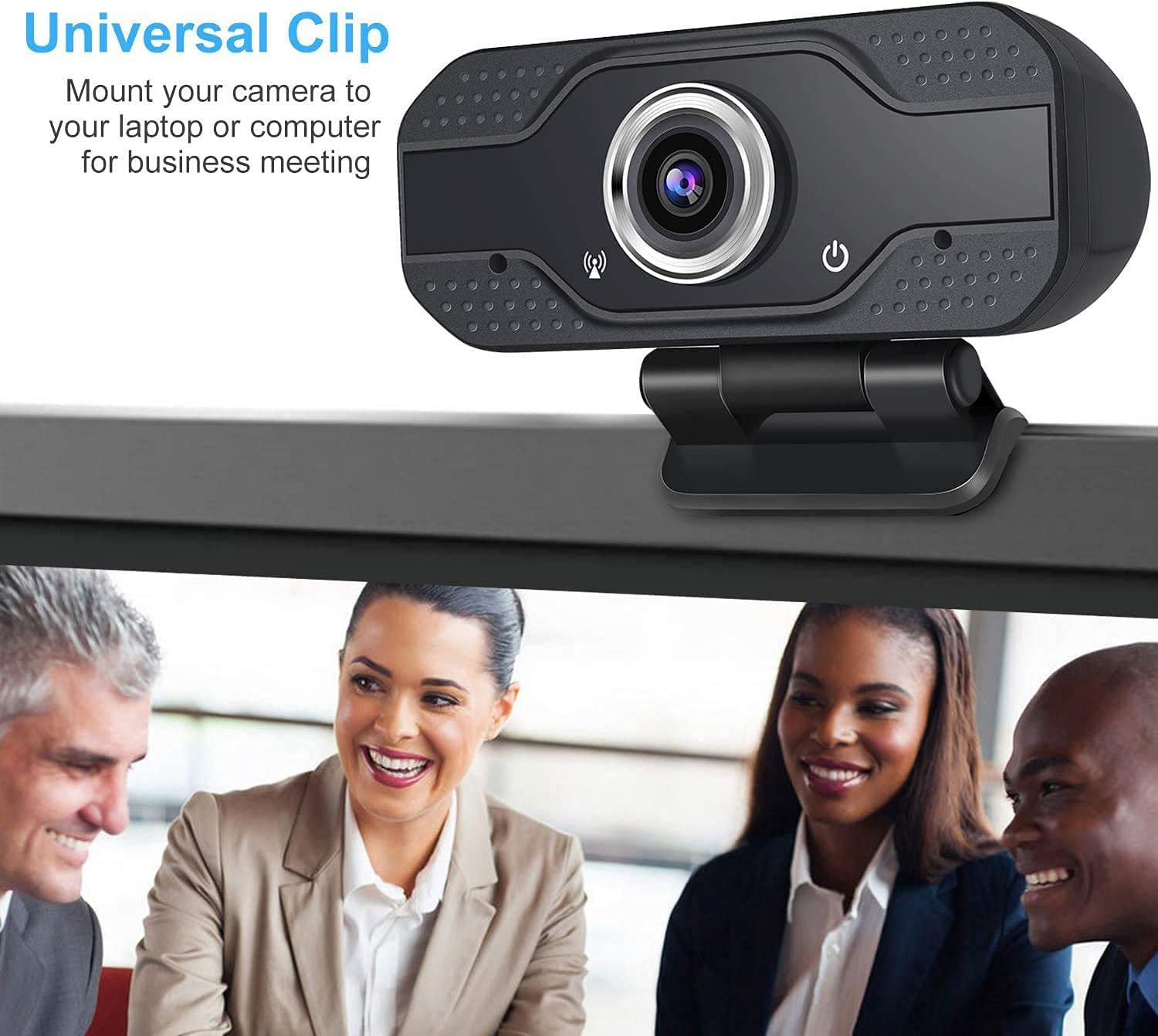 ZILINK FHD 1080P Webcam, Dual Stereo Microphone USB Webcam, Plug and Play, Privacy Cover, Widescreen and Light Correction PC Camera for Video Calls, Conference, Skype, YouTube, etc