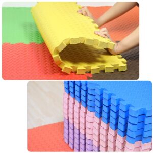 ALGFree Baby Children Play Mat Foam Modern Bedroom Gaming Room Interlocking Floors Puzzle Floor Tiles, 4 Colors (Color : B, Size : 60x60x1.2cm-8pcs)