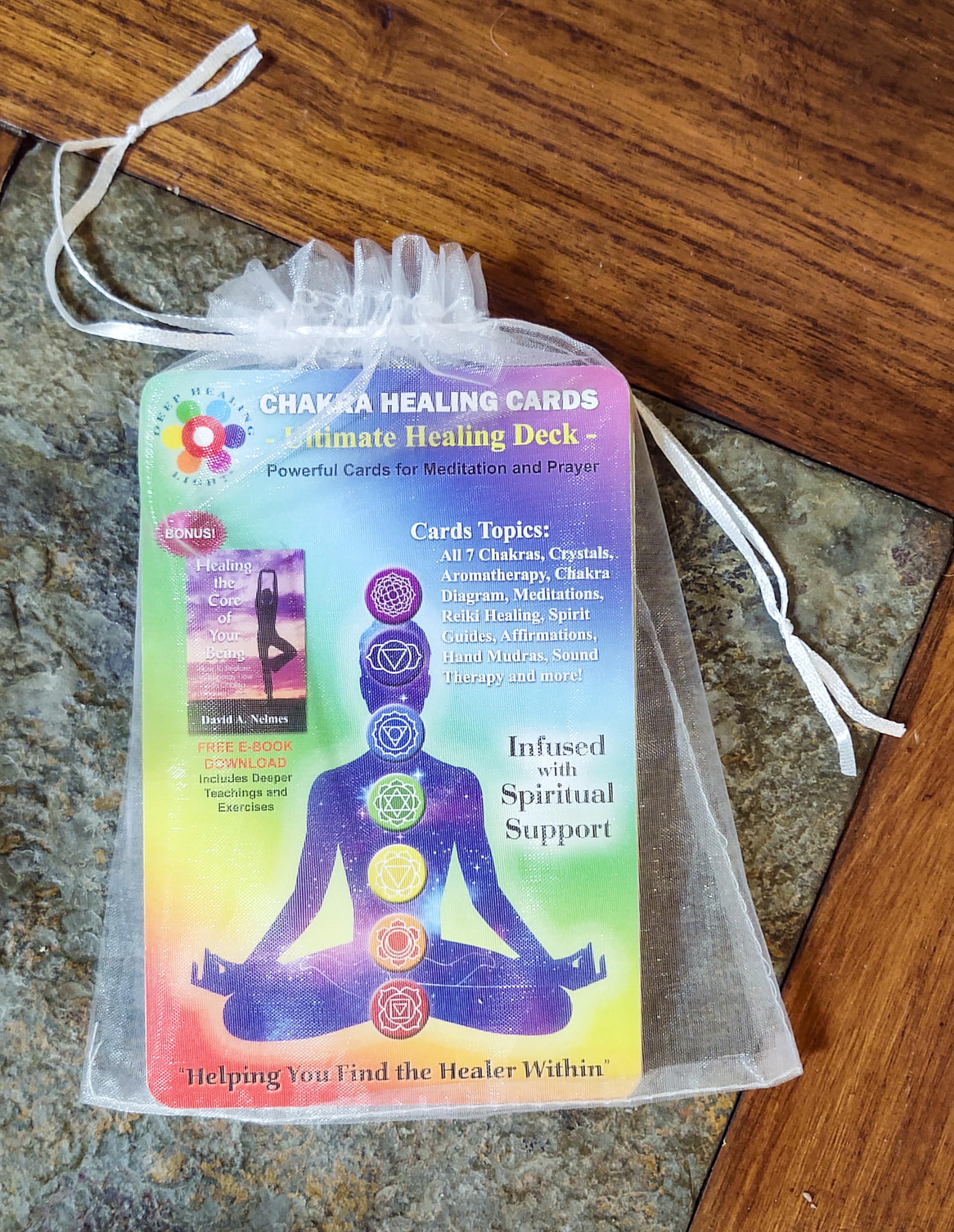 Deck of Chakra Healing Cards: Helps Restore and Balance Your Energy with Meditations, Affirmations, Chakras Chart, Aromatherapy, Essential Oils, Reiki Symbols, Hand Mudras - (19) 4"x6" 2-Sided Cards