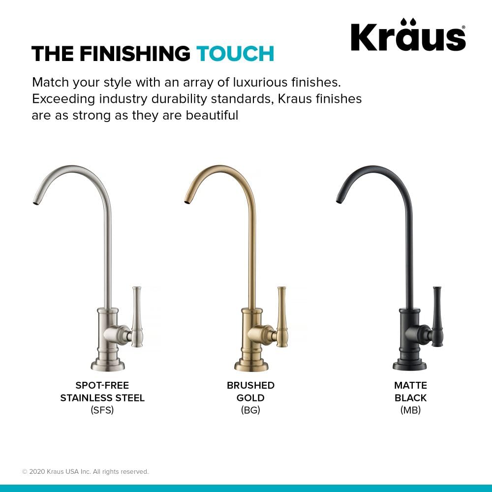 KRAUS Allyn 100% Lead-Free Kitchen Water Filter Faucet in Brushed Gold, FF-102BG