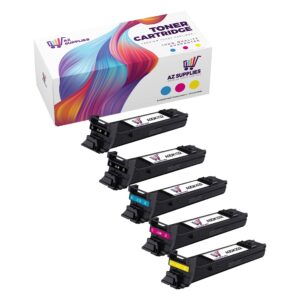 AZ SUPPLIES Compatible Toner Cartridge Replacement for Konica Minolta Magicolor 4690MF 4650DN 4650 4650EN 4695MF A0DK132 A0DK432 A0DK332 A0DK232 5Pack 2Black/Cyan/Magenta/Yellow Black&Color 8000 Page