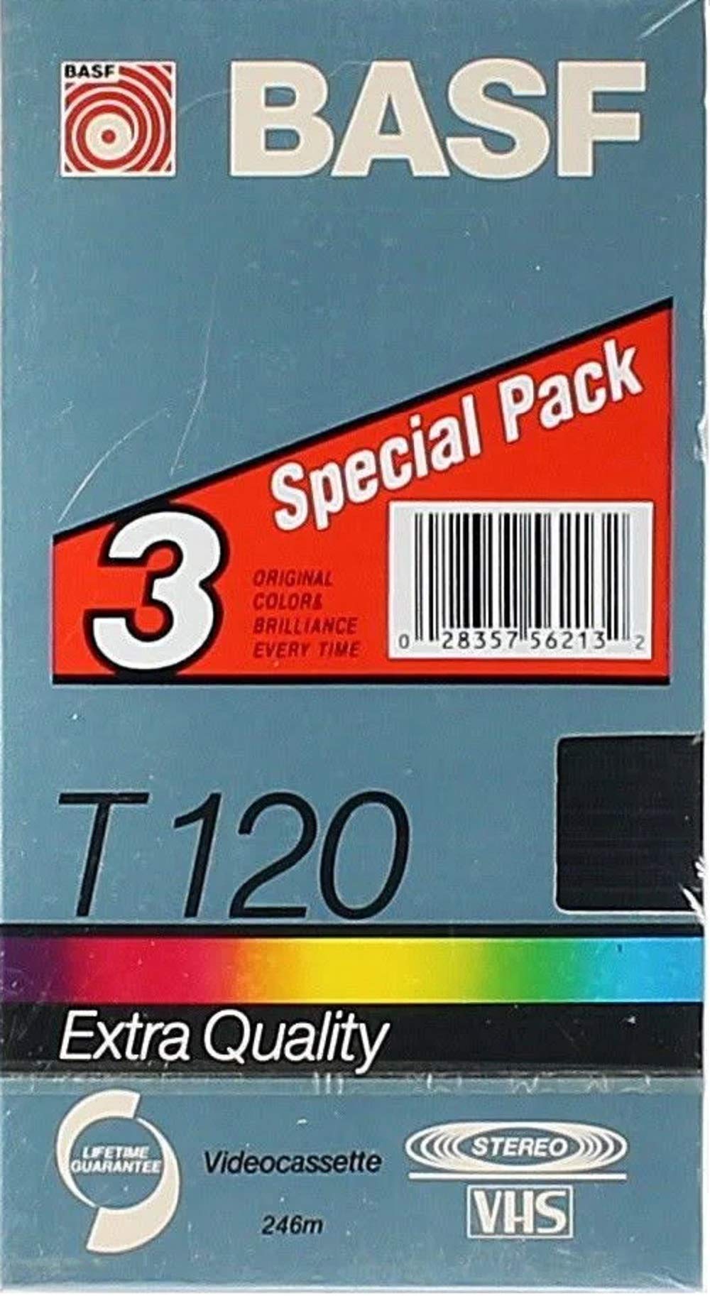 BASF 3 Pack Special T120 Extra Quality Video Cassette. VHS Tapes, VHS ...