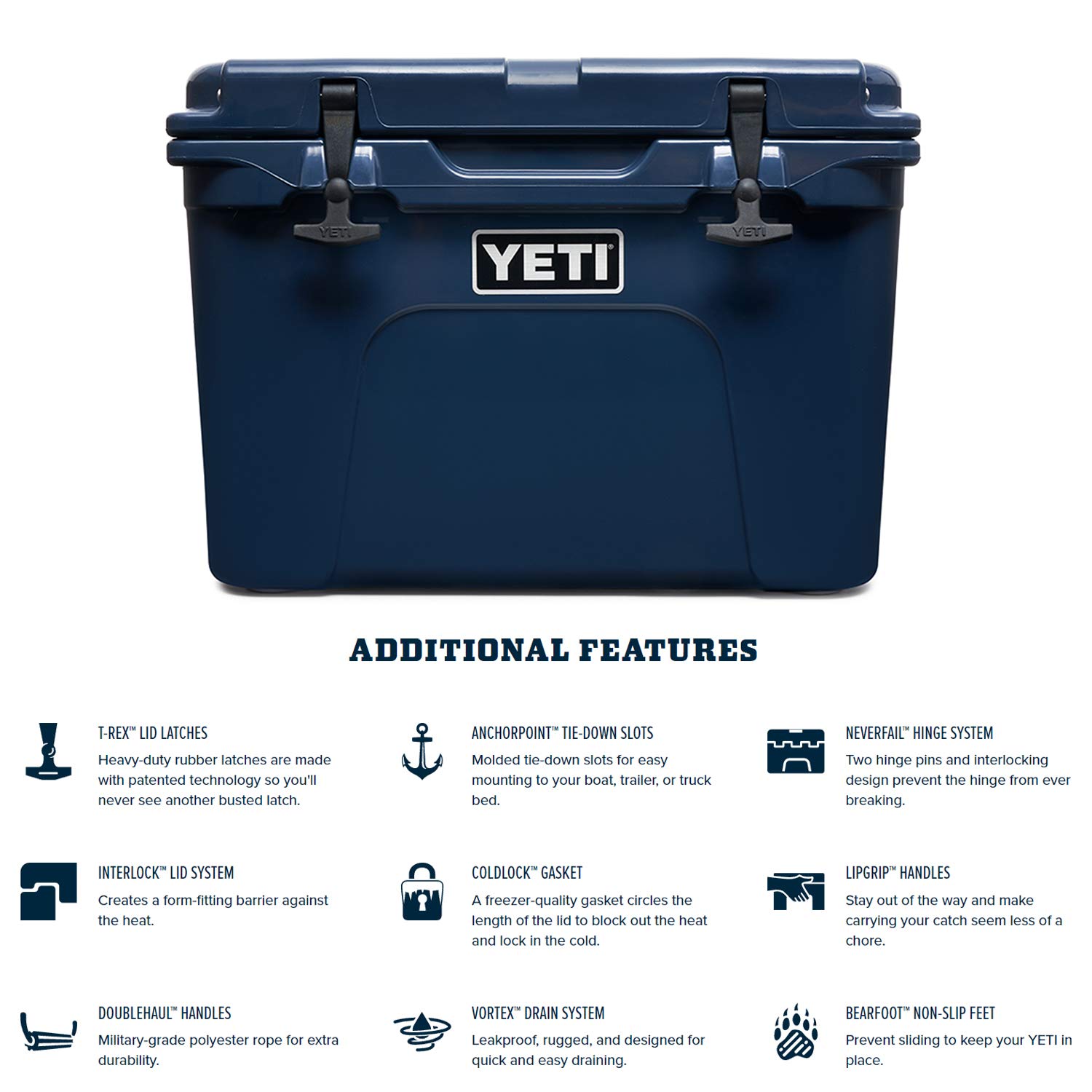 YETI Tundra 35 Cooler, Navy