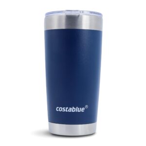 costablue Travel Coffee Mug - 20 Oz. Stainless Steel Insulated Coffee Mug, Leak Proof Tumbler w/Dishwasher Safe Lid, Double Wall Travel Coffee Cup, Reusable Insulated Tumbler for Hot & Cold Beverages