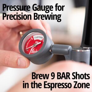 Flair Espresso Maker PRO 2 (Black) - An all manual lever espresso maker with stainless steel brew head and pressure gauge