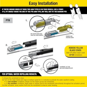 Rain-X 810162 Latitude 2-In-1 Water Repellent Wiper Blades, 24" and 20" Windshield Wipers (Pack Of 2), Automotive Replacement Windshield Wiper Blades With Patented Rain-X Water Repellency Formula