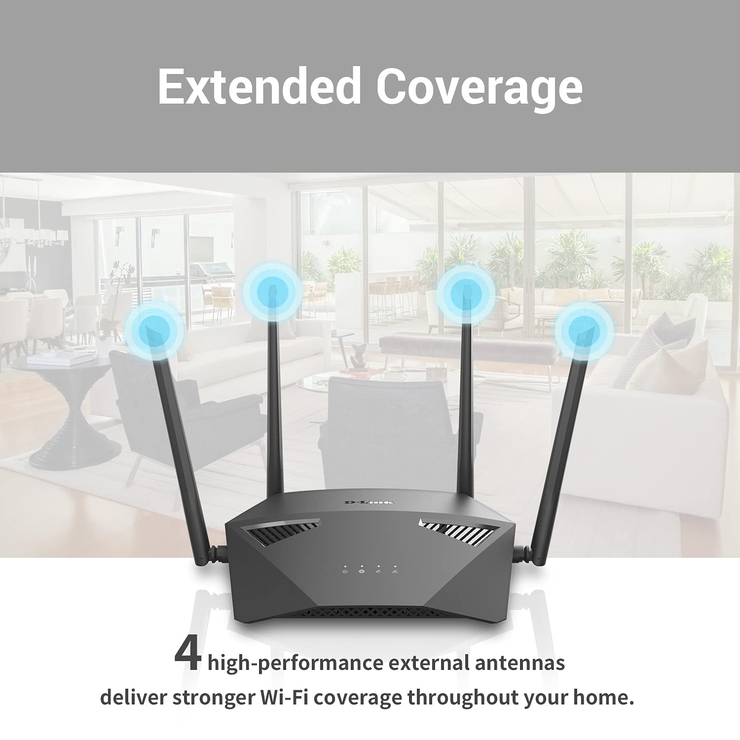 D-Link DIR-1950 IEEE 802.11ac Ethernet Wireless Router - 2.40 GHz ISM Band - 5 GHz UNII Band - 4 x Antenna(4 x External) - 237.50 MB/s Wireless Speed - 4 x Network Port - 1 x Broadband Port - Gigabit