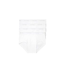 calvin klein men's cotton classics 4-pack brief, 4 white, m