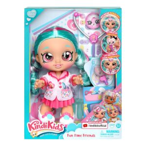 Kindi Kids Fun Time 10 Inch Doll, Dr Cindy Pops with Stethoscope and Shopkins Inspired Lollipop| Changeable Clothes and Removable Shoes | for Ages 3+