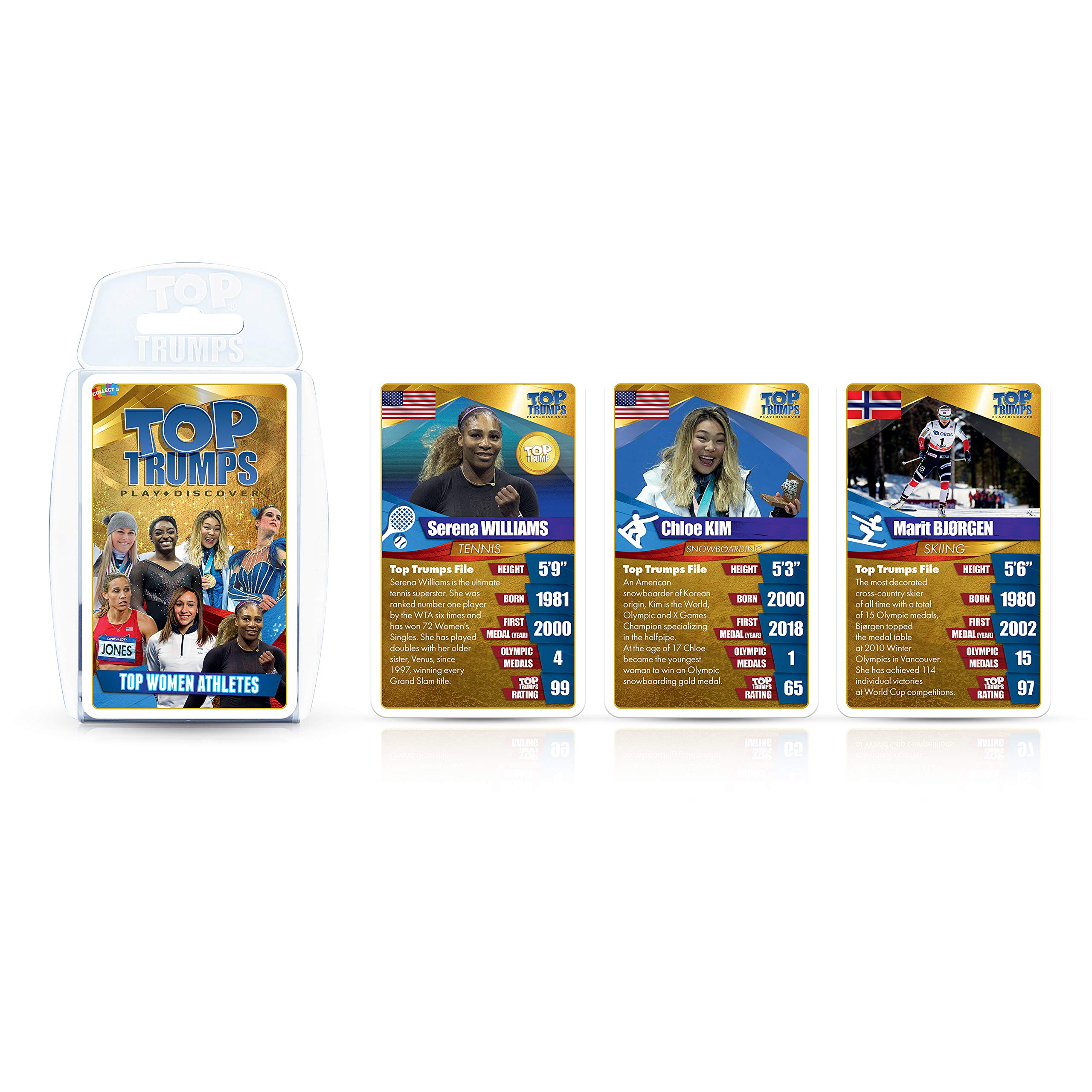 Top Trumps Incredible Women Bundle Card Game, Learn about Women Soccer Stars, Great Women and Top Women Athletes, educational travel pack, gift and toy for boys and girls aged 6 plus