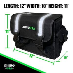 Rhino USA Recovery Gear Storage Bag - Ultimate Recovery Kit Bag for Organization in Your Vehicle - Use With Your Tow Strap, Shackles, Snatch Block or Anything You Desire - Guaranteed For Life!