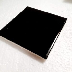 4 in Black Ceramic Tile 4.25 inch Shower Bathroom Kitchen Backsplash American Olean Gloss 4 1/4" Box 10 Piece